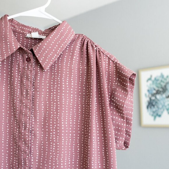 Pastel pink button up - Picture 3 of 4